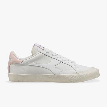 Scarpe Diadora Melody Leather Dirty - Sneakers Donna Bianche / Rosa, Italia IT 461H